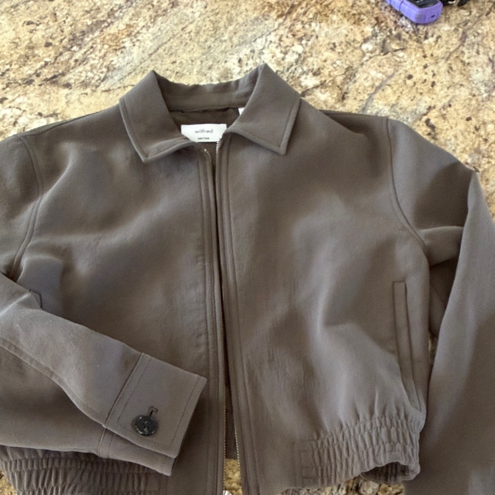 ARITZIA Wilfred Charcoal Cropped Jacket